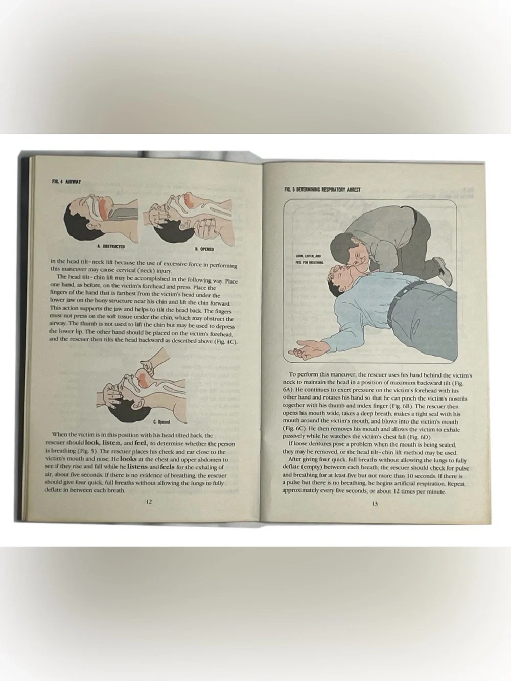 Vintage 1970s American Red Cross CPR Booklet Manual